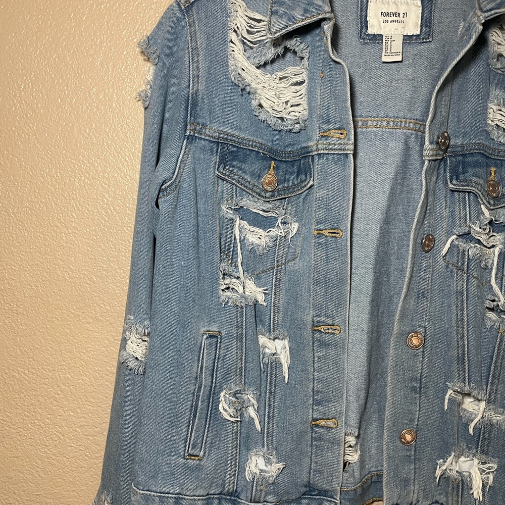 Distressed Jean Jacket - Picture 3 of 3